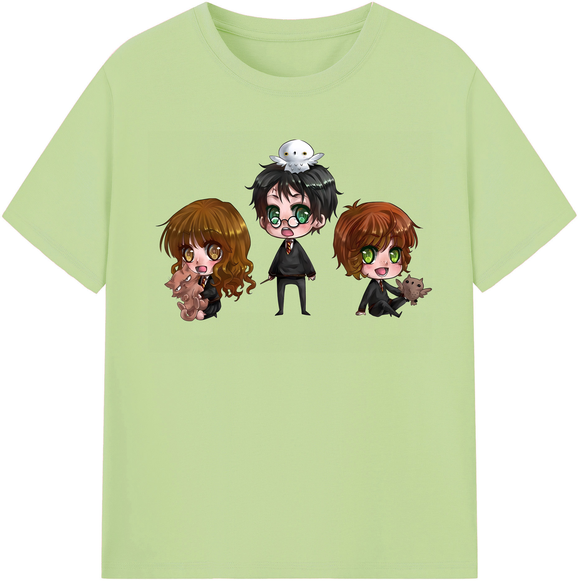 （画像用） Harry Potter ハリー・ポッターシリーズ 綿100％半袖Tシャツ（フロントプリント）